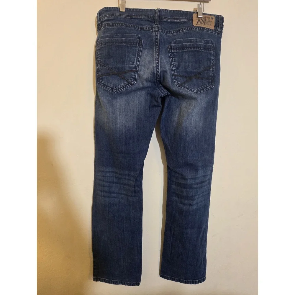 TK AXEL Men's 36x34(Act.38x32)Hartford Conn Blue Medium Wash Straight Leg Jeans